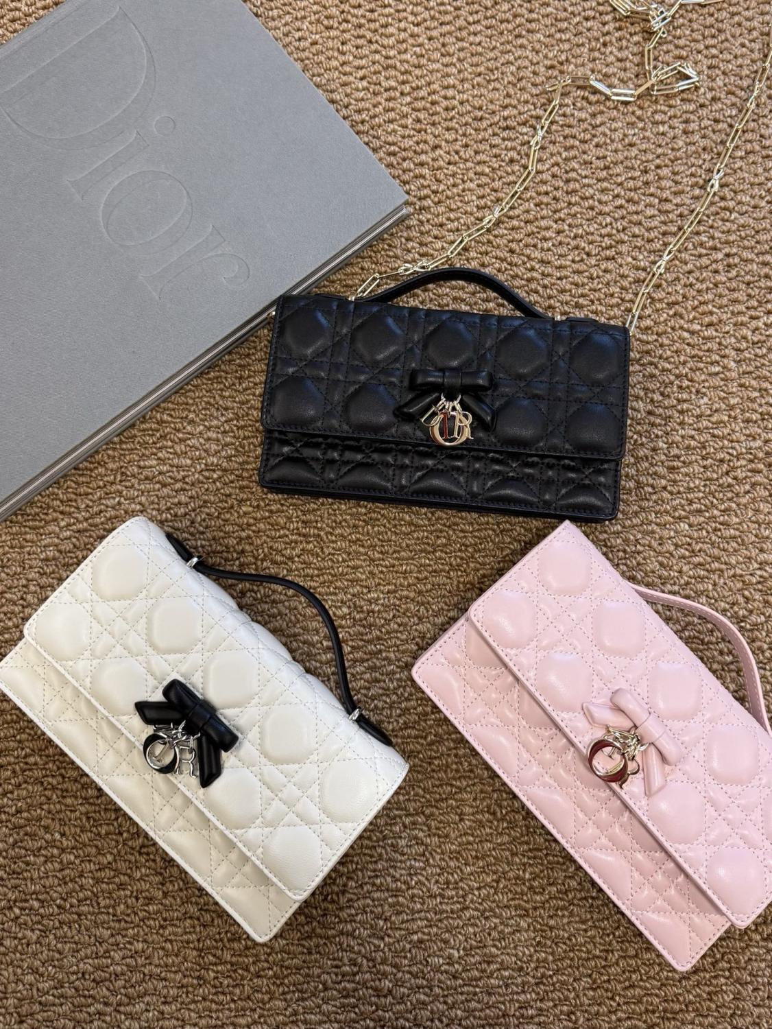 DIOR My Dior Mini Bag Black Cannage Lambskin #383157