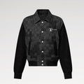 Louis Vuitton Men's Spring/Autumn Mixed Leather Jacket Checkered Solid Color Baseball Collar Long Sleeve Waistcoat Jacket #81478