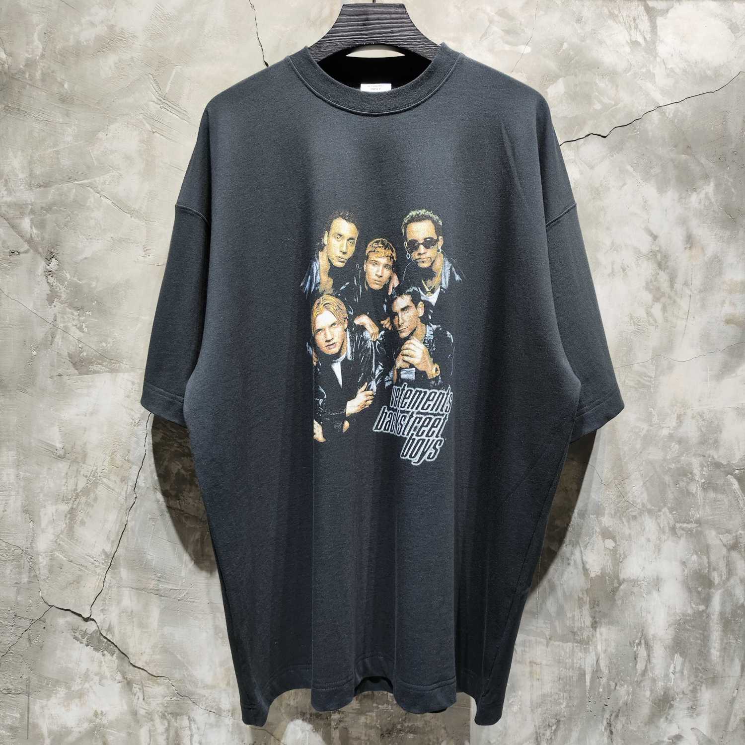 Vetements Men's Summer Portrait Pattern Printed Round Neck Cotton Short Sleeved T-shirt #76957