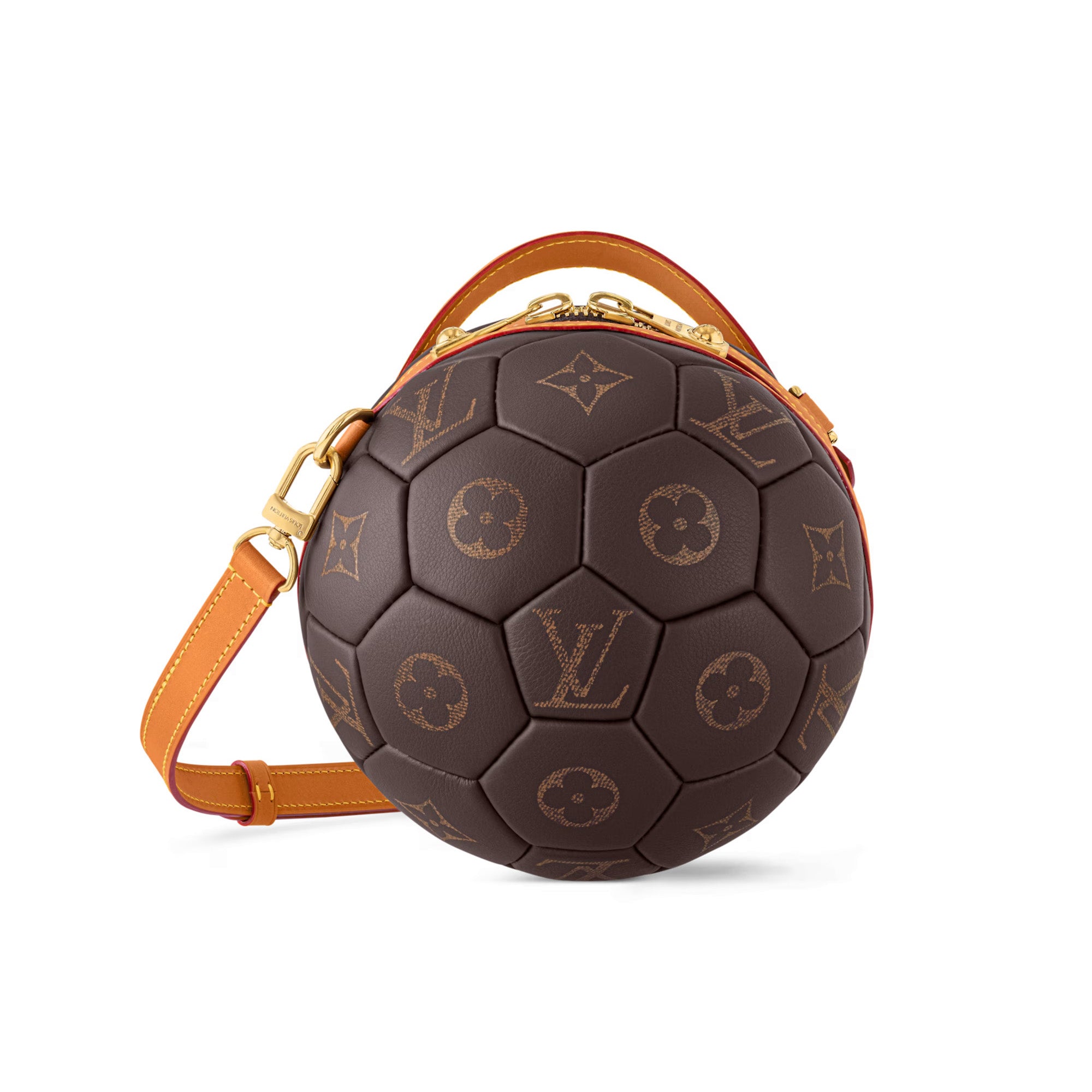 Louis Vuitton SOCCER BALL Women's And Men's Solid Color Classic Print Logo Soccer Bag With Zipper Closure. Cowhide Leather. Shoulder Bag. Crossbody Handbag Bags #78148