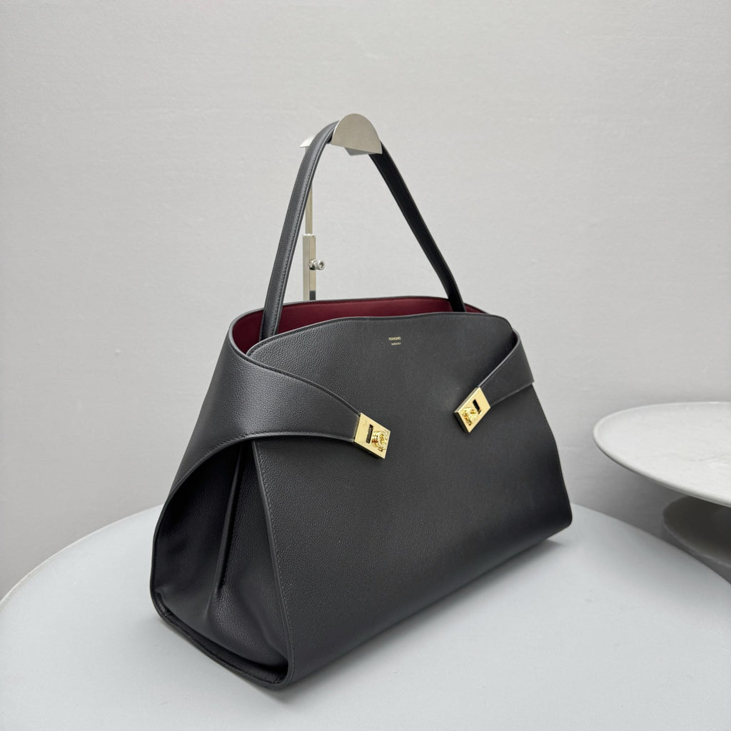 Ferragamo Hug Soft Women's Fashion Classic Leather Two Tone Shoulder Bag Tote Handbag Bag Bags #79436