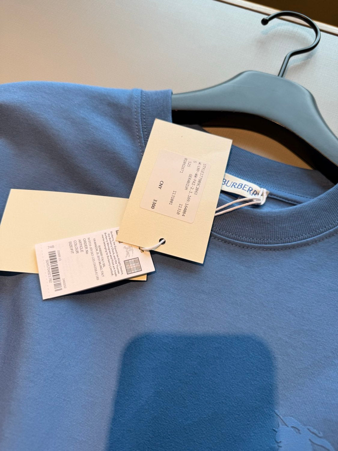 Burberry Men's Summer Knight Graphic Printed Solid Color Round Neck Cotton Short Sleeve T-Shirt #76248