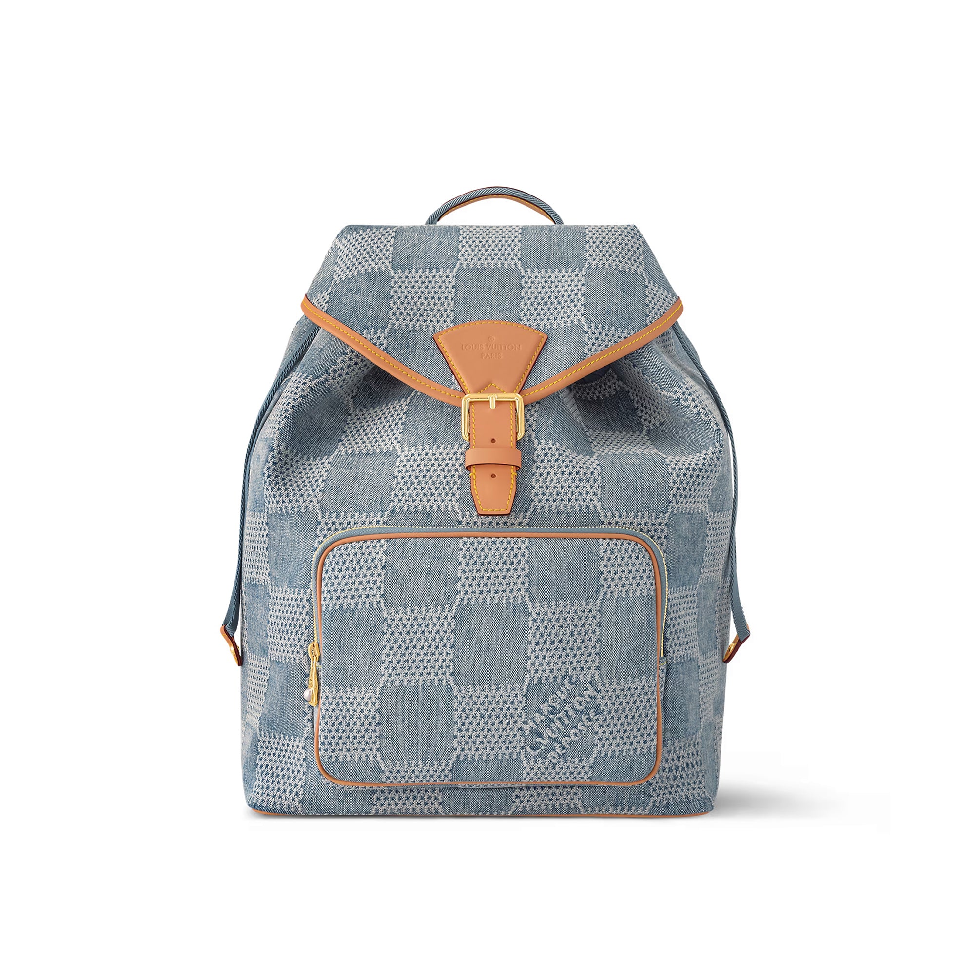 Louis Vuitton MONTSOURIS Men's Solid Colour Tessellated Printed Denim Shoulder Bag Backpacks Bags #76846