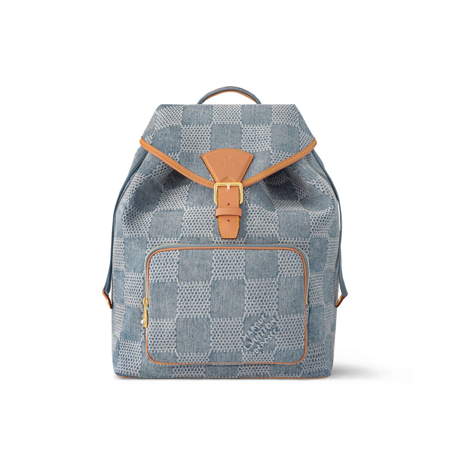 Louis Vuitton MONTSOURIS Men's Solid Colour Tessellated Printed Denim Shoulder Bag Backpacks Bags #76846