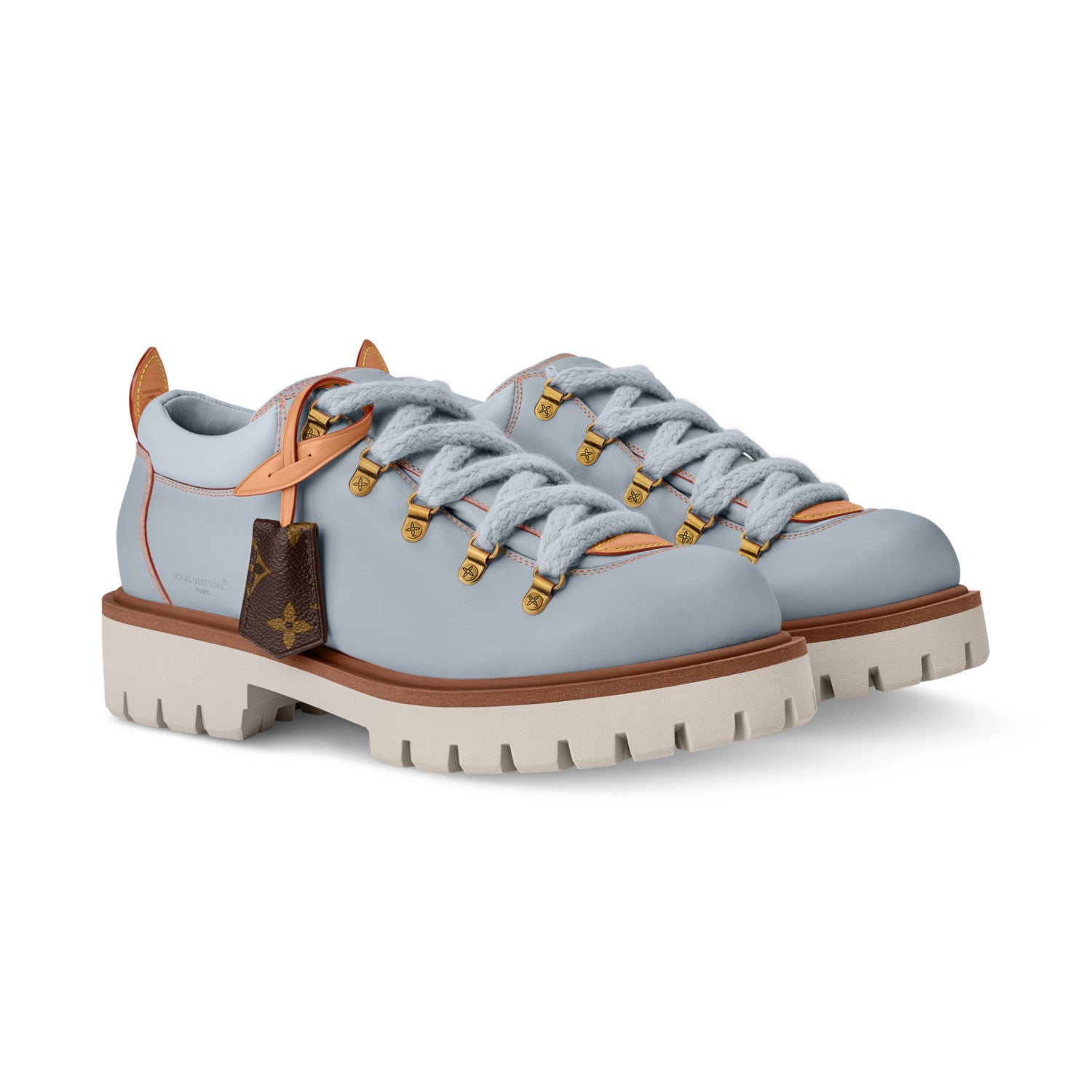 Louis Vuitton LV REMIX  Men's And Women's Spring/summer Fashion Casual Round Toe Lace Up Classic Printed Leather Casual Shoes Hiking Derby Shoes #78382