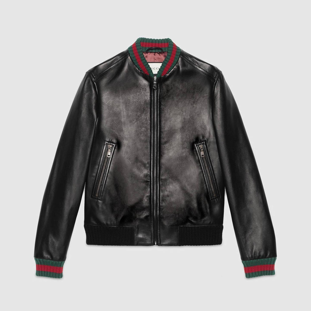 Gucci Men's And Women's Spring/autumn Fashion Casual Solid Color Zipper Cuff Elastic Long Sleeve Jacket #532