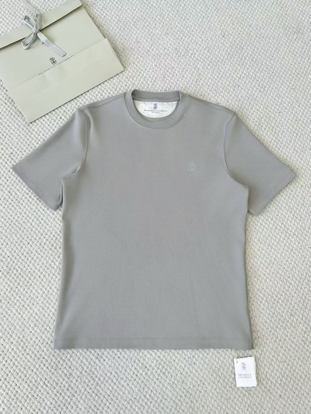 Brunello Cucinelli Cotton Jersey Slim Fit Crew Neck T-shirt With Logo #376925