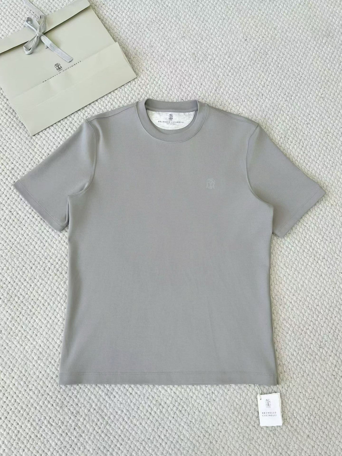 Brunello Cucinelli Cotton Jersey Slim Fit Crew Neck T-shirt With Logo #376925