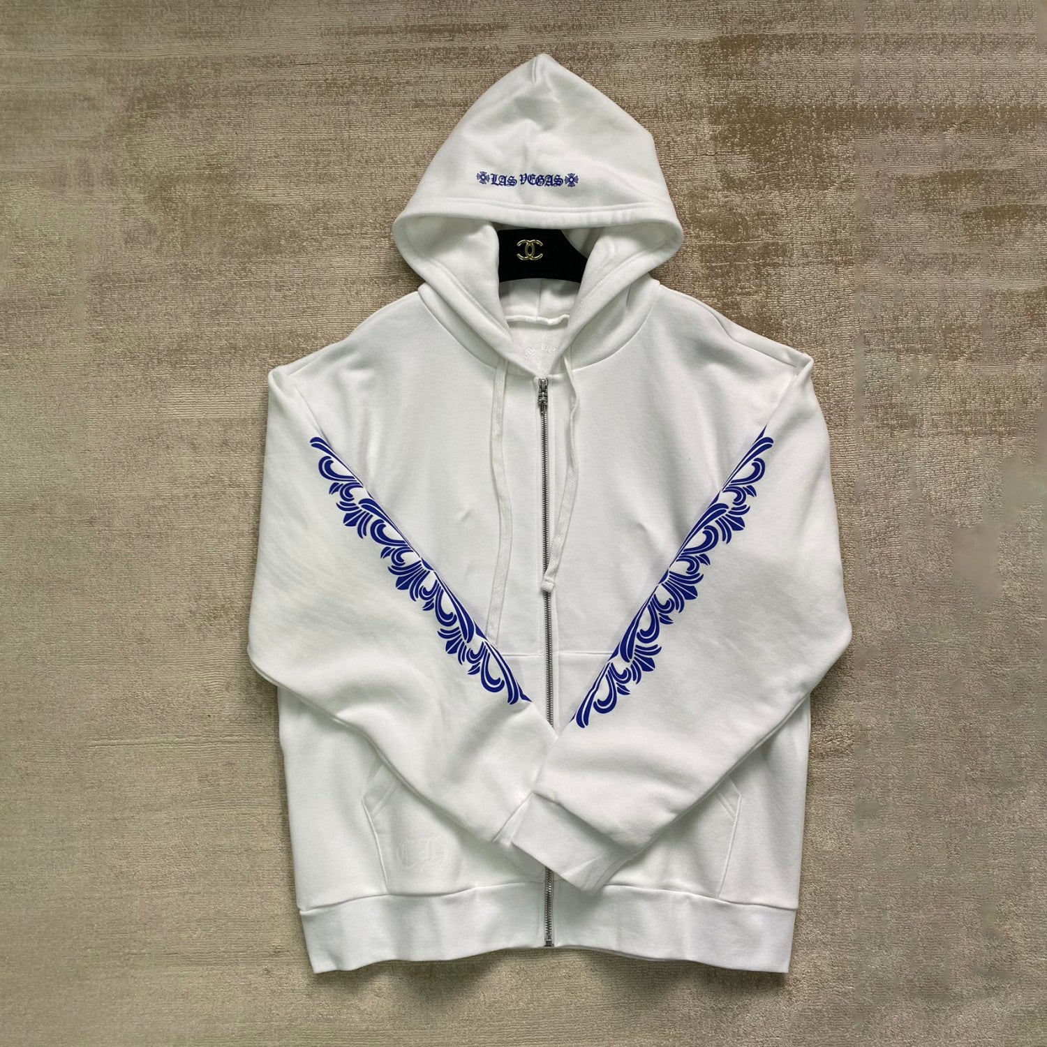 Chrome Hearts Chrome Hearts Men's Spring and Fall Logo Printed Zipper Long Sleeve Hooded Jacket #99978