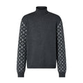 Louis Vuitton Men's Spring Dark Gray Wool Spun Cashmere Blend Turtleneck Sweater #97166