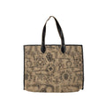 Chrome Hearts Women's All-Over Pattern Printed Straw and Leather Shopping Bag Tote Bags Handbag #77937