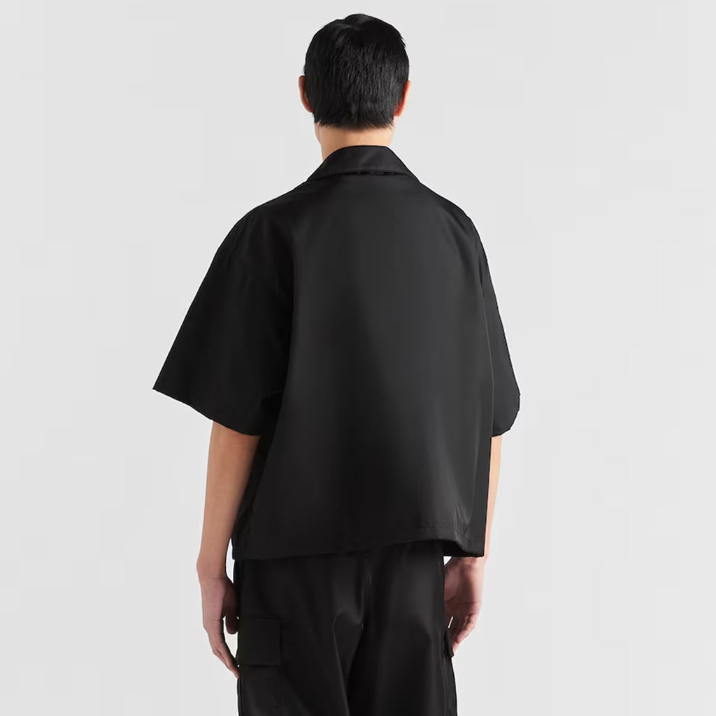 Prada Re-nylon Short Sleeve Shirt Summer Men's Nylon Short Loose Fit Single-breasted Lapel Short Sleeve T-shirt #71954