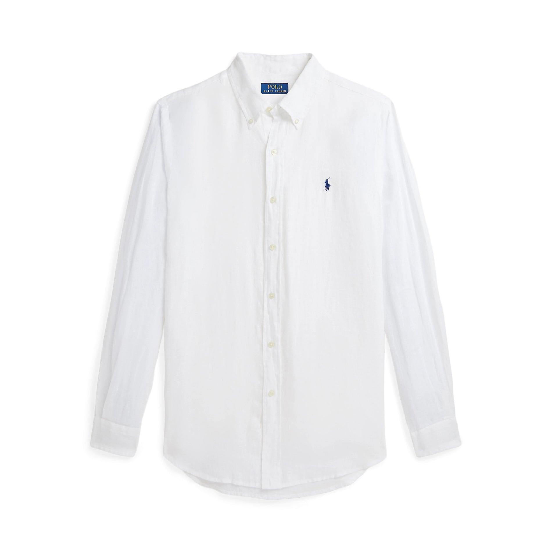 Ralph Lauren Men's Summer Solid Color Linen Fabric Single Breasted Long Sleeved Shirt #77822