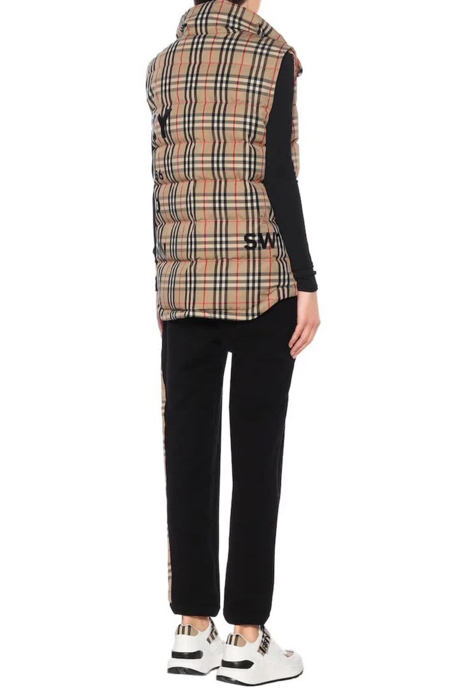 Burberry Men's Women's Spring And Winter Stand-Up Collar Single-Breasted Solid Color Plaid Fitted Puffer Down Vest #71414