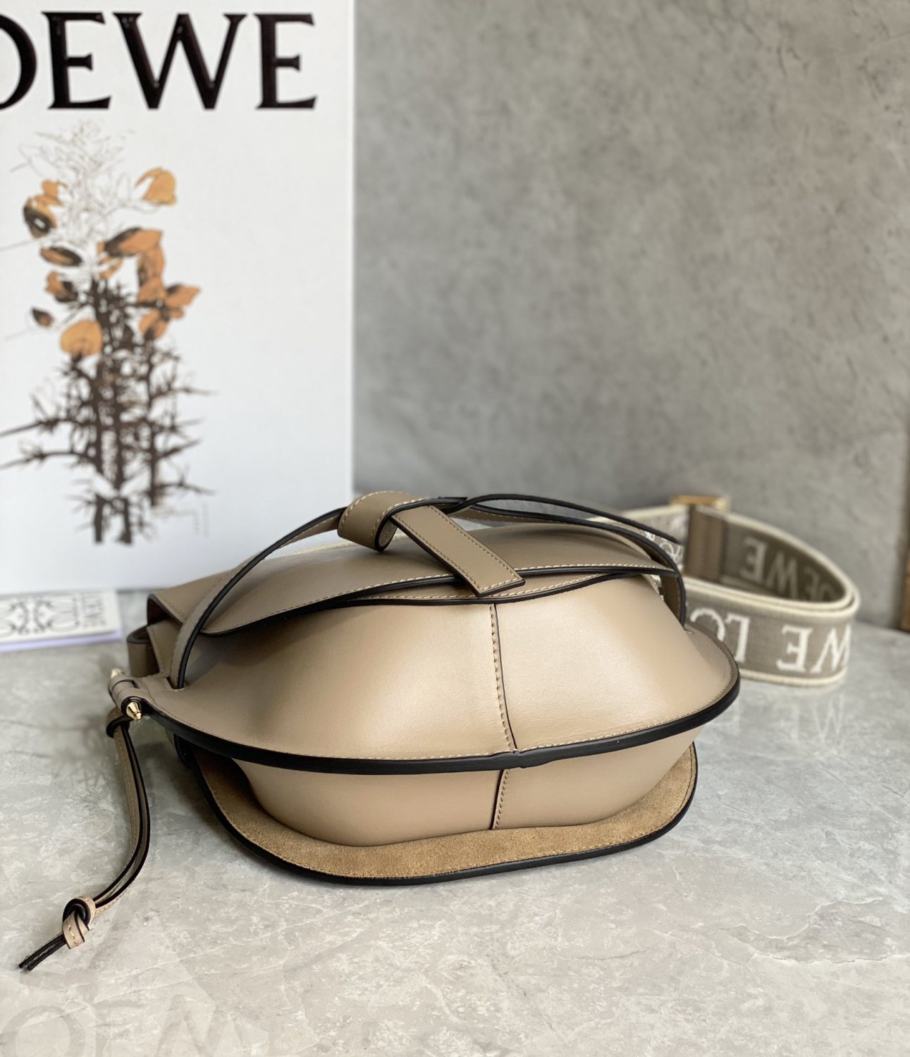 Loewe Women's Solid Colour Adjustable Shoulder Strap Mini Soft Cowhide Jacquard Gate Dual Shoulder Crossbody Handbag Bag Bags #76932