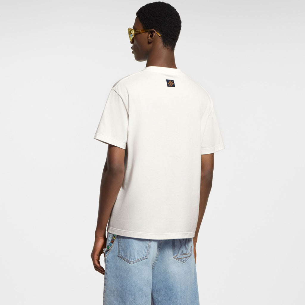 Louis Vuitton MONOGRAM Men's And Women's Summer Fashion Casual Solid Color Crew Neck Pullover Classic Print Pattern Short Sleeve T-Shirt #79423