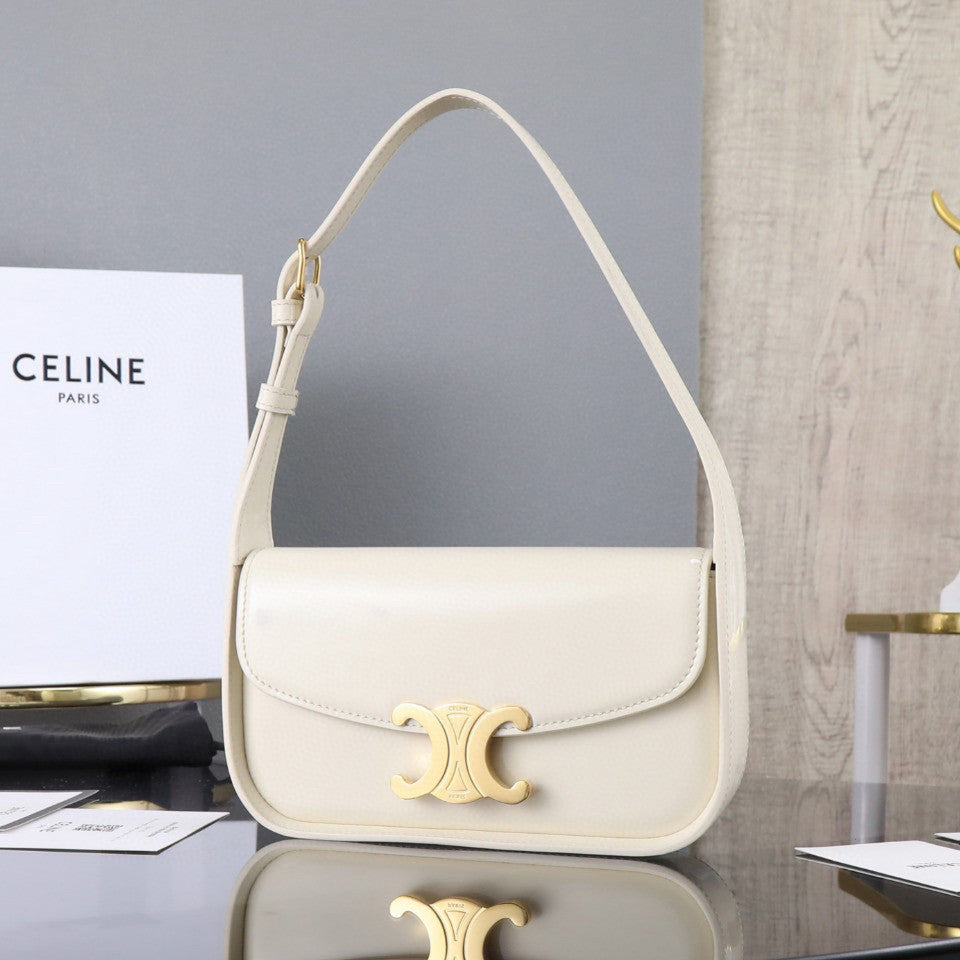 Celine Women's Fashion Classic Solid Color Leather Logo Embellished Adjustable Handle Tote Bag/Shoulder Bag Bags 118313FZI-00WC #78953