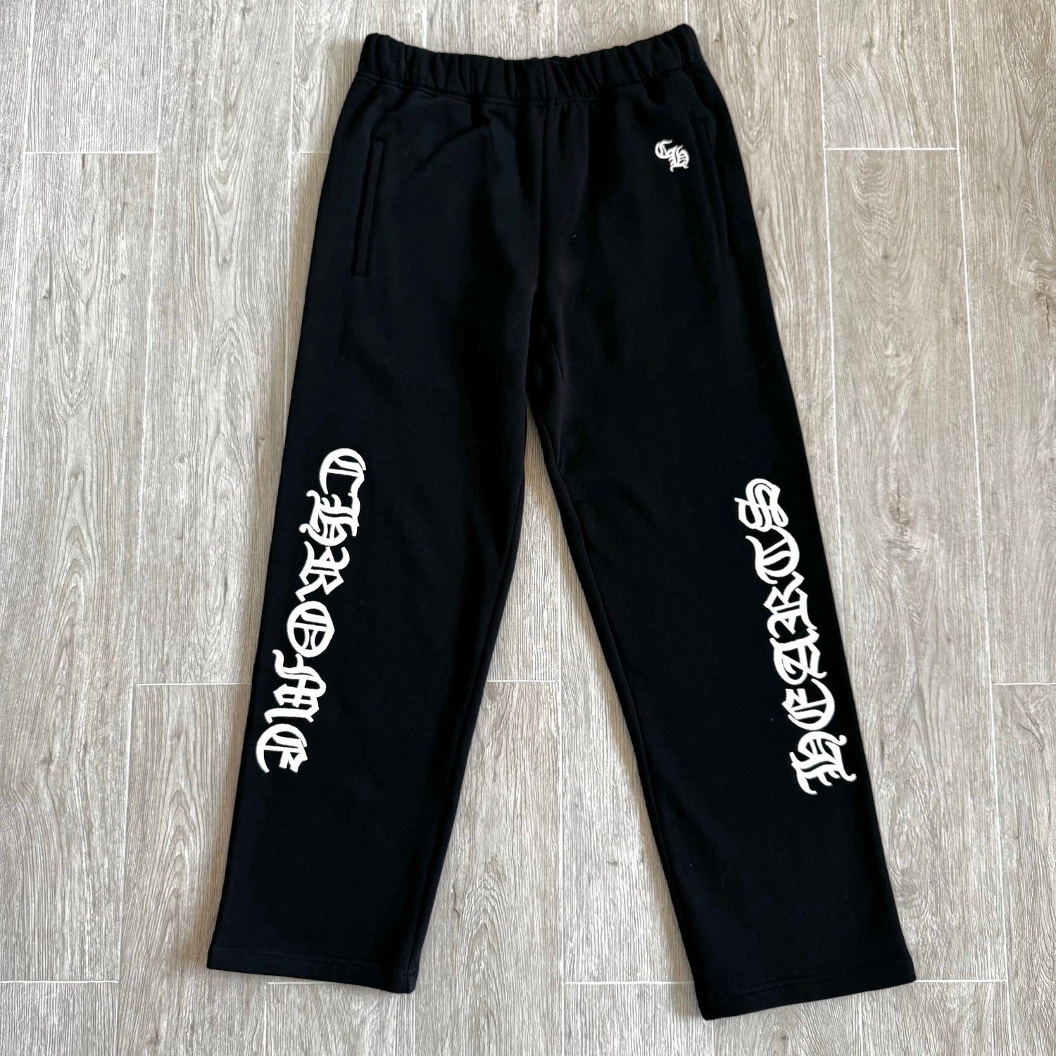 Chrome Hearts Blue Sanskrit Letters Waffle Lining Hooded Sweatshirt Pants #375714