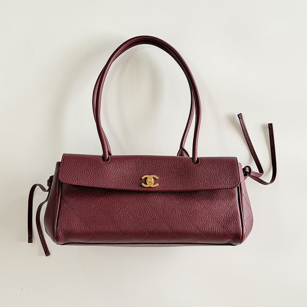 Chanel Baguette Bag Underarm Bag Conceria Gaiera Giovanni Genuine Leather Small Shopping Bag Grained Calfskin Gold-tone Metal Black Long Tote Bag With Straps Classic Diamond-quilted Shopping Bag Lady #196139