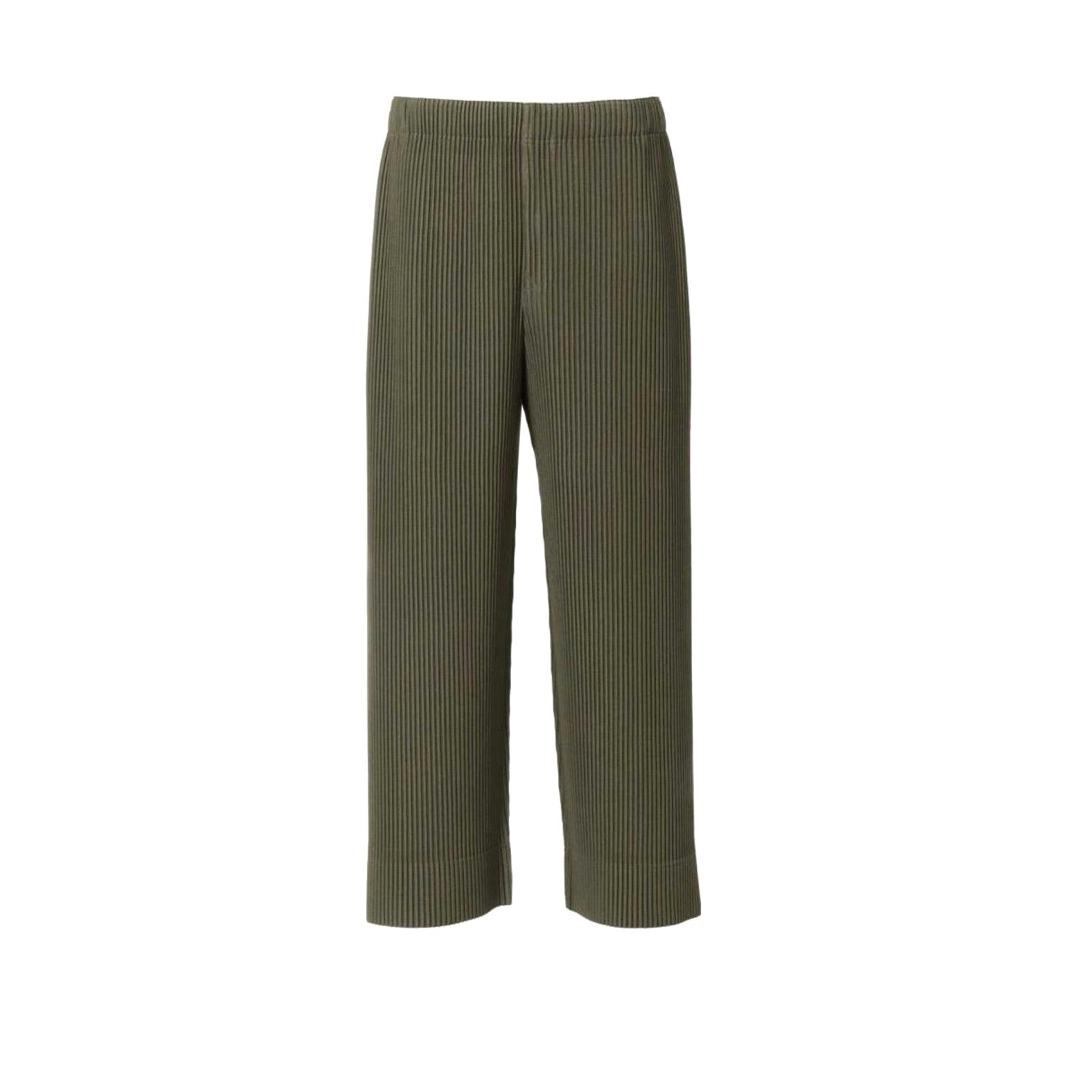 Issey Miyake Men's Spring/Fall Fashion Casual Solid Color Pleated Design Elastic Waistband Straight-Leg Pants #78831