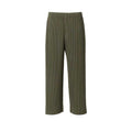Issey Miyake Men's Spring/Fall Fashion Casual Solid Color Pleated Design Elastic Waistband Straight-Leg Pants #78831