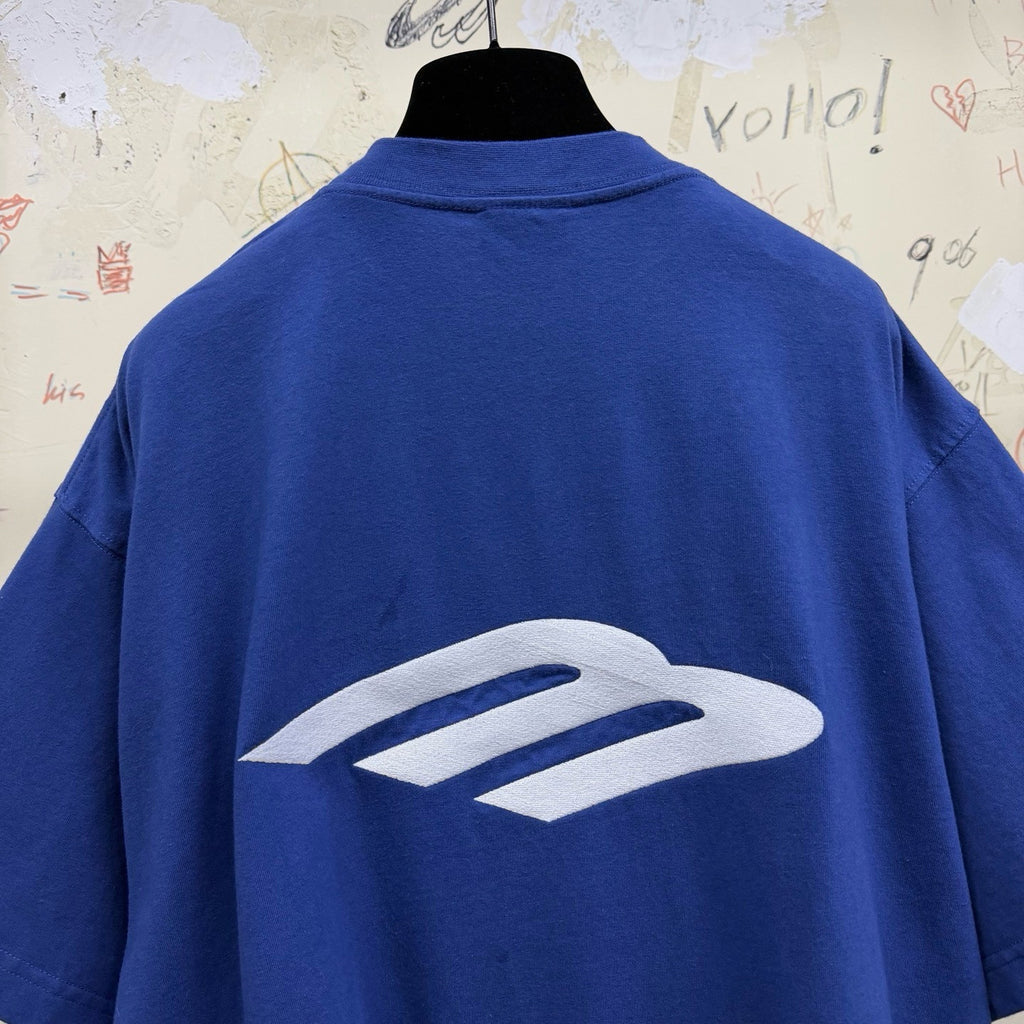 Balenciaga 3b Sports Icon Oversized T-shirt Light Marine Blue White #335833