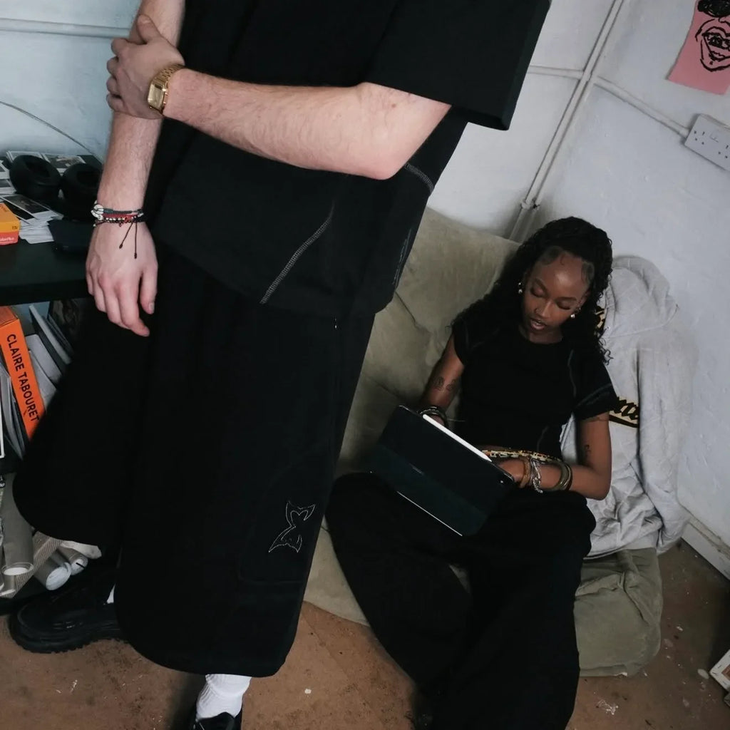 Mertra Stitched T-Shirt Black