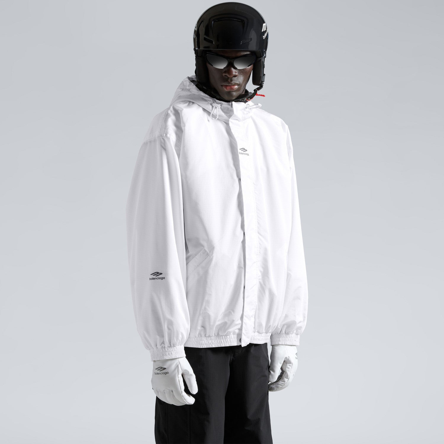 Balenciaga 3B SPORTS ICON SKI Men's Fall/Winter Fashion Solid-Color Hooded Zipper Windproof Ski Series Down Jacket #79555