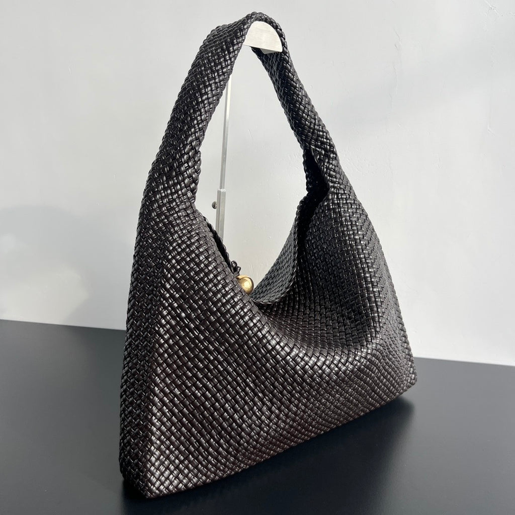 Bottega Veneta Women's Fashion Casual Leather Handbag With Knitted Balls And Leather Buckle Details Shoulder Bag Bags 826196v2ez01424#78881