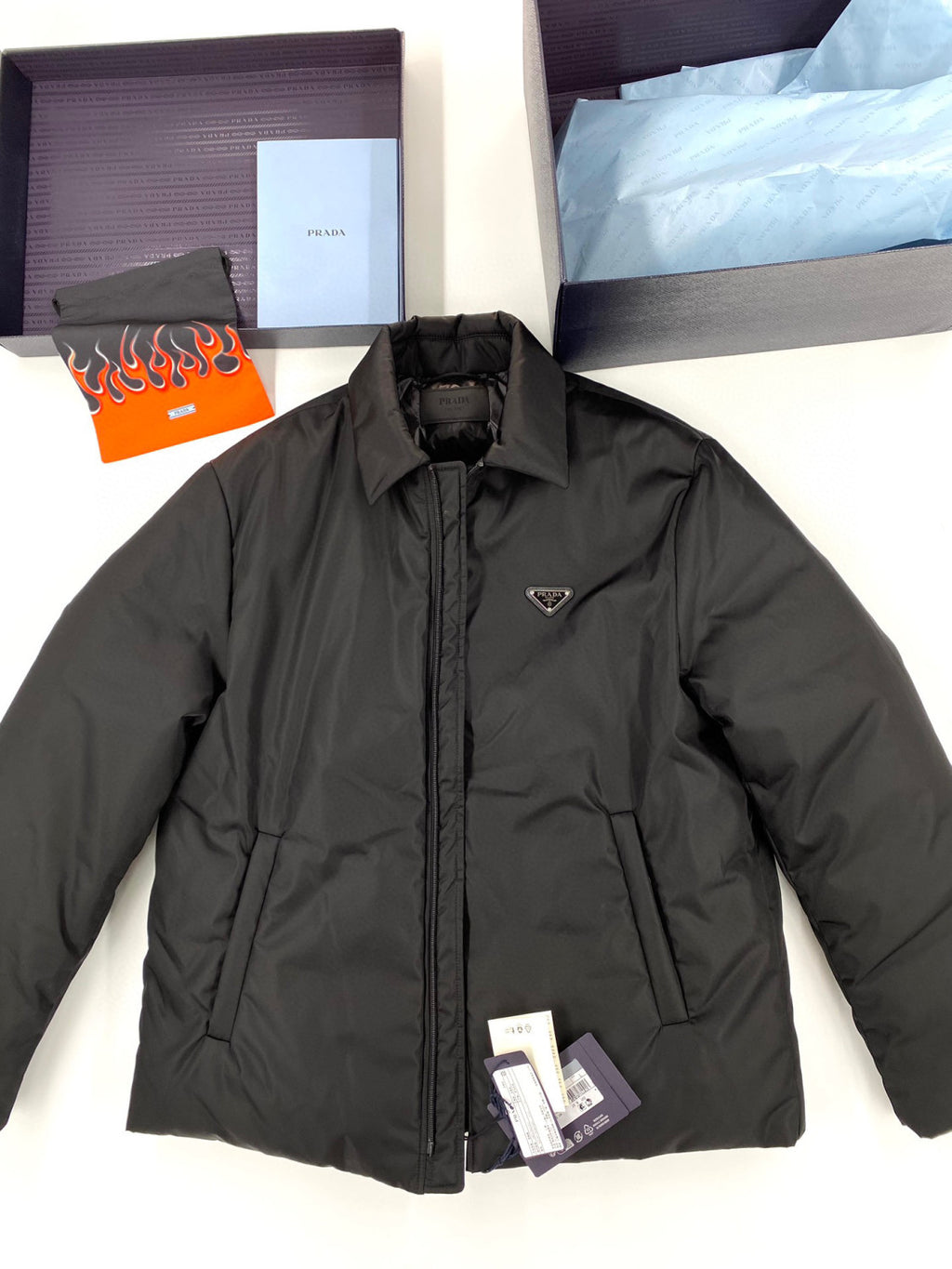 Prada Cropped Re-Nylon Puffer Down Jacket #96815