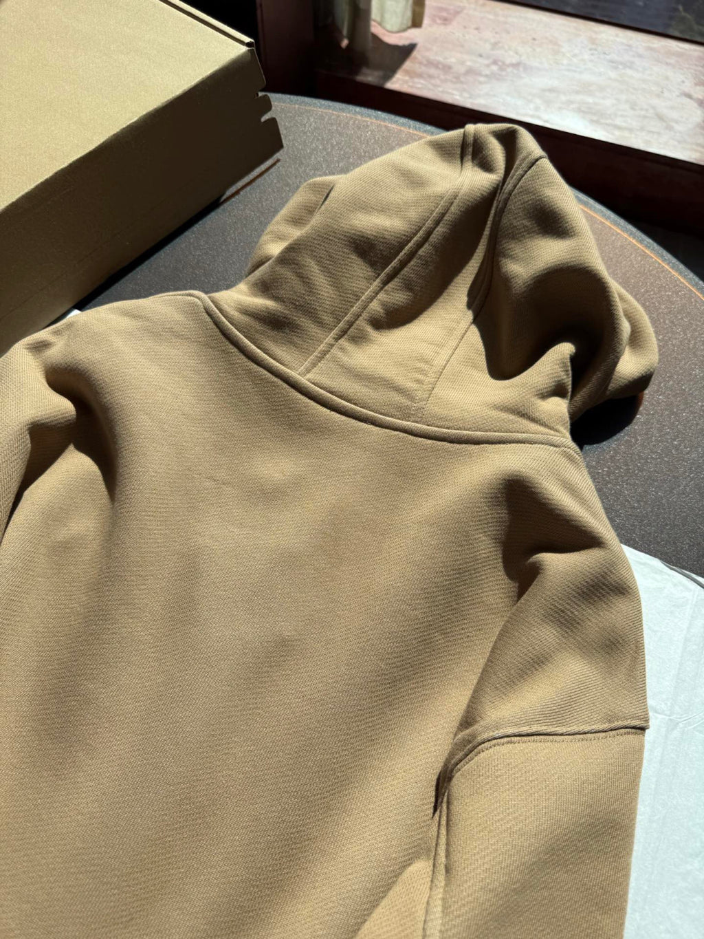 Loewe Zip-up Hoodie in Cotton Beige #333808