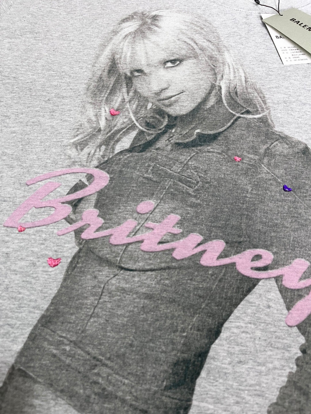 Balenciaga Music  Britney Spears Series Men's and Women's Summer Character Print Round Neck Cotton Short Sleeve T-Shirt #77896