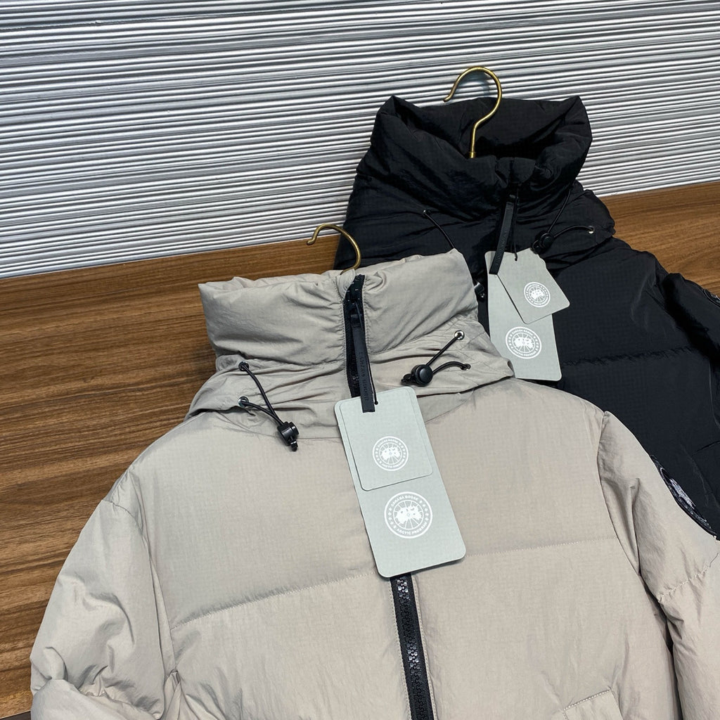 Canada Goose Crofton Men's And Women's Winter Fashion Casual Solid Color Hooded Zipper Windproof Nylon Hooded Down Jacket #79557