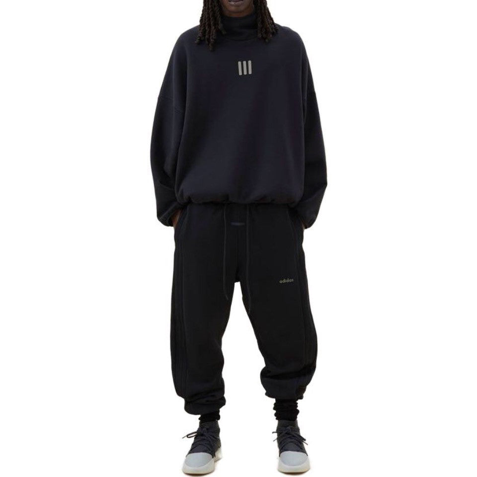 Fear of God x Adidas Men's and Women's Spring and Autumn Black Casual Sports Hooded Sweatshirt Pullover Pants Suit Set #97924