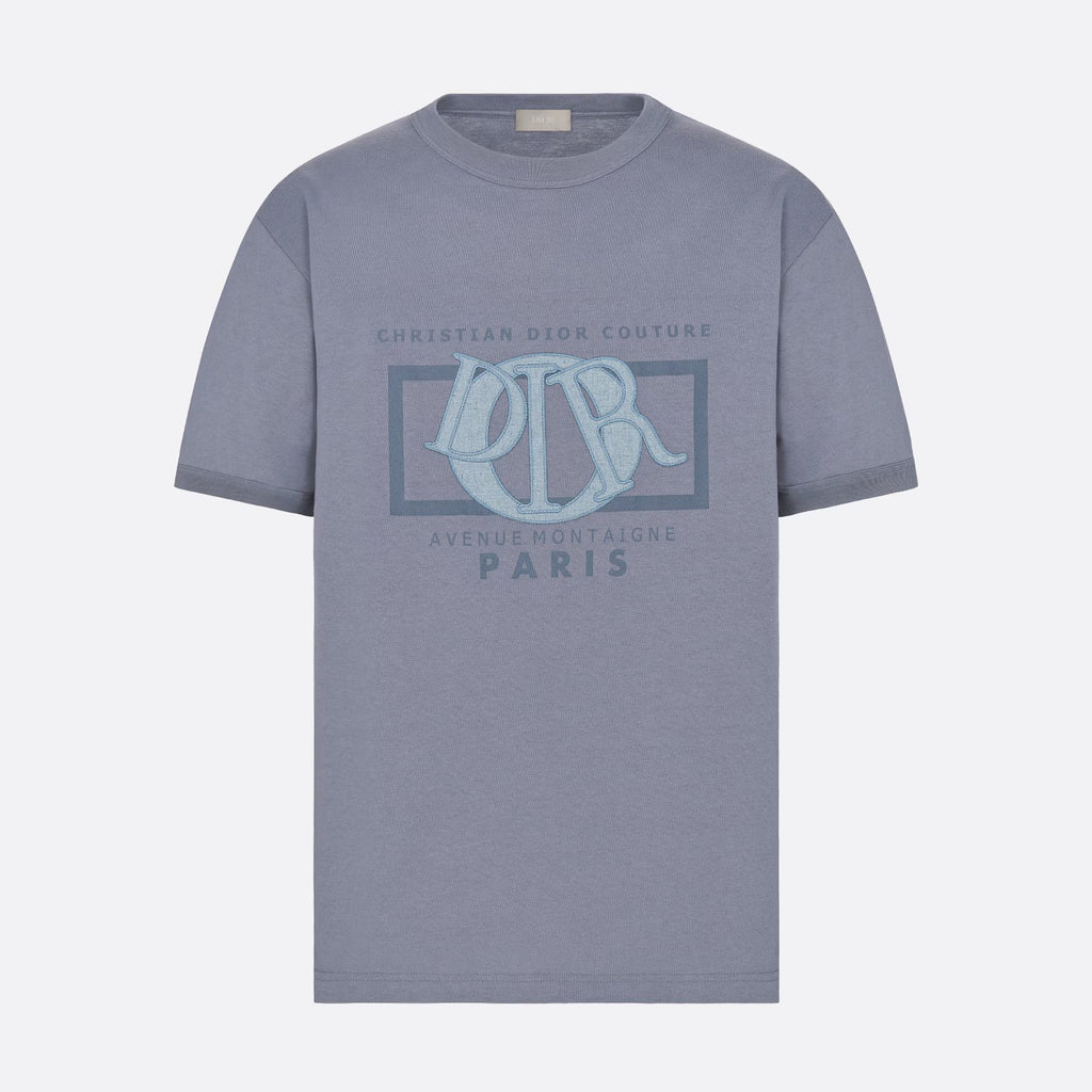 Dior Men's Summer Embroidered Letter Logo Round Neck Cotton Short Sleeve T-Shirt #99357