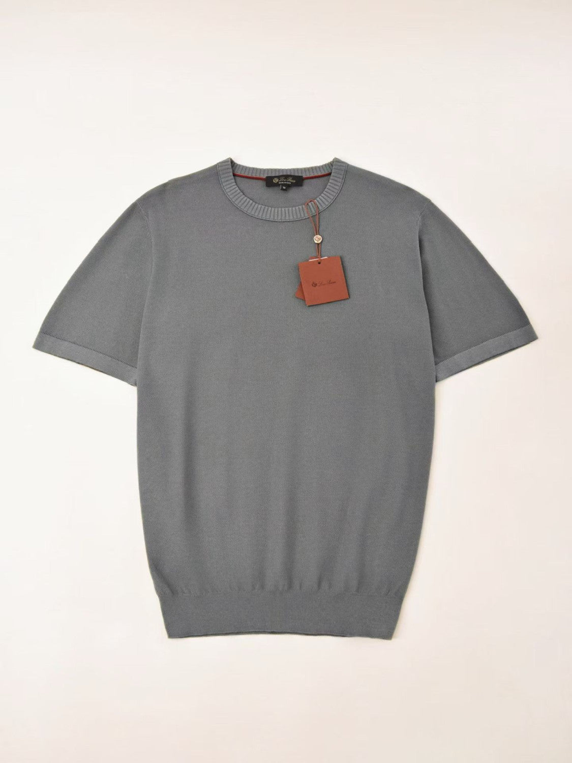 Loro Piana Solid Color Round Neck Pullover Short Sleeve T-shirt #377035