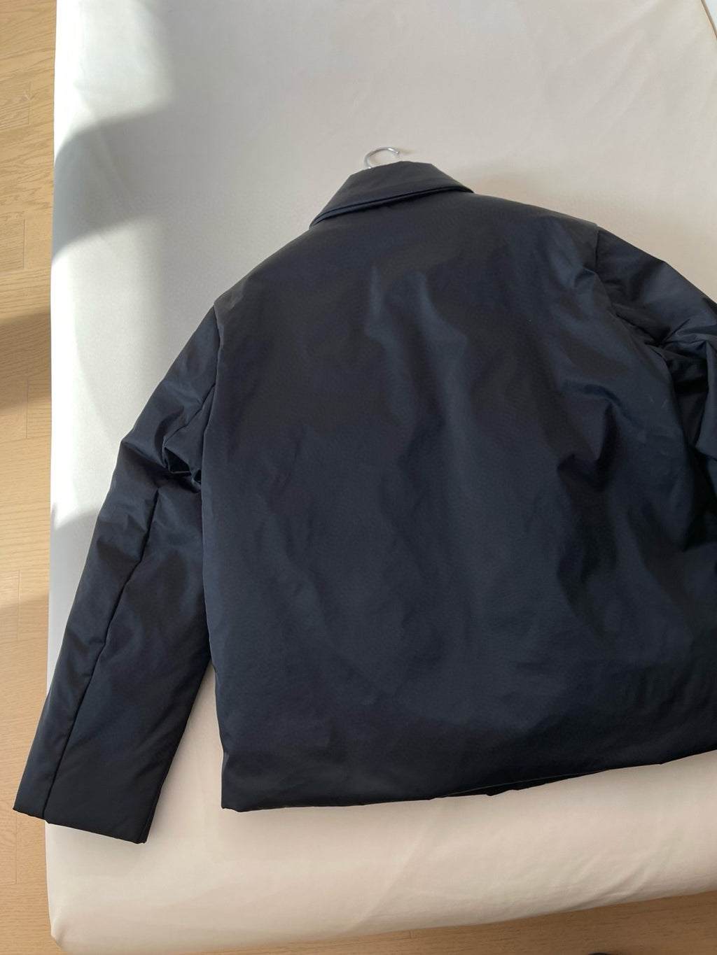 Prada Men's Fall And Winter Black Nylon Waterproof Zipper Puffer Down Long Sleeve Jacket #74697