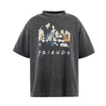 Saint Michael x Friends Men's Summer Character Printed Cotton Aged Round Neck Short Sleeve T-Shirt Ngvp #1662