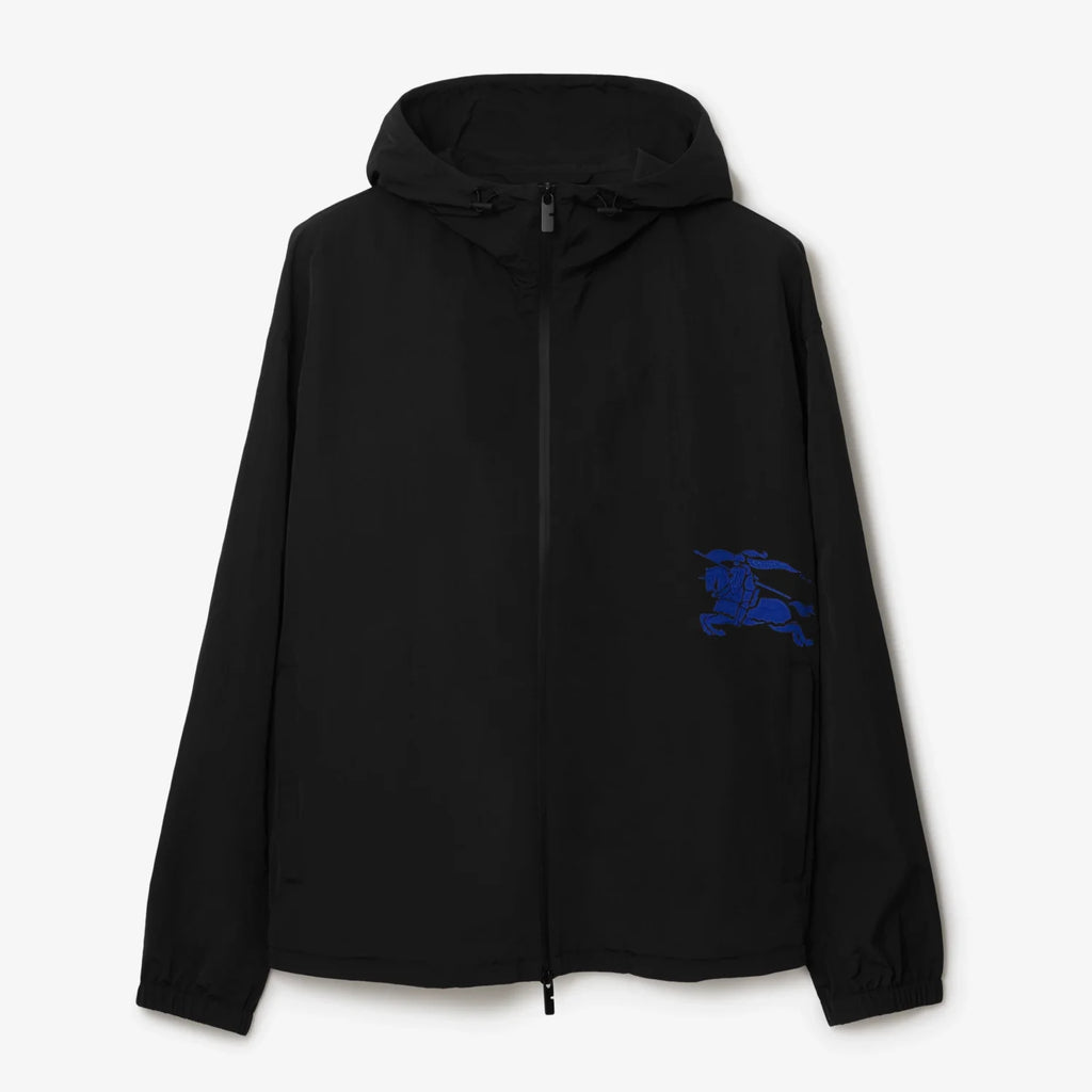 Burberry Men's Spring and Autumn Solid Color Logo Printed Hooded Zipper Long Sleeve Jacket #72149