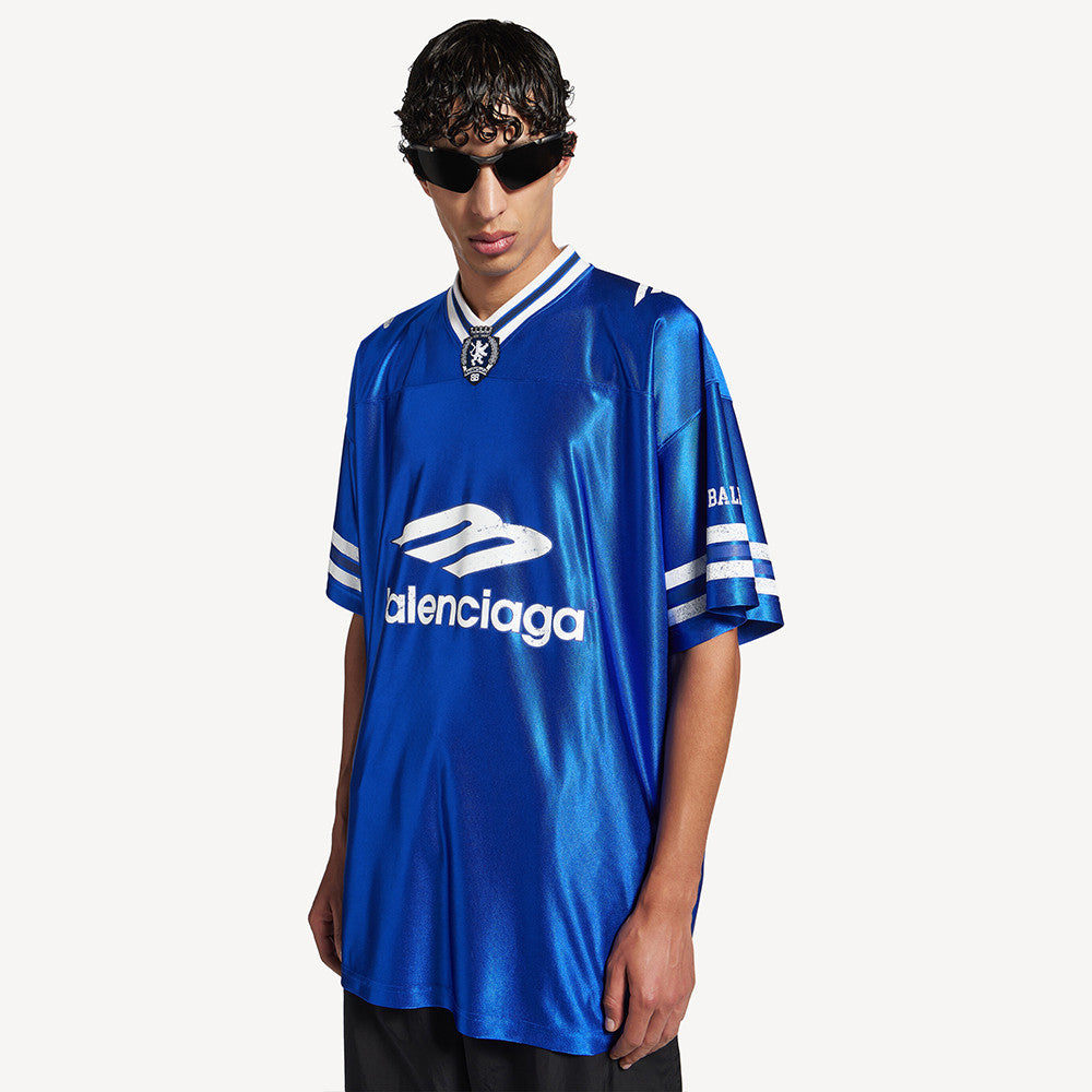 Balenciaga Men's 3b Football V-neck T-shirt Oversized #376175