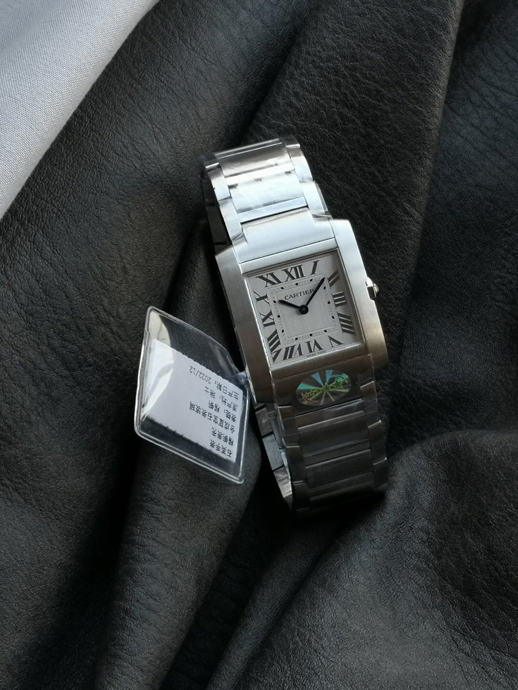 Cartier Tank Must Men's and Women's Solid Color Stainless Steel Quartz Watch #77666