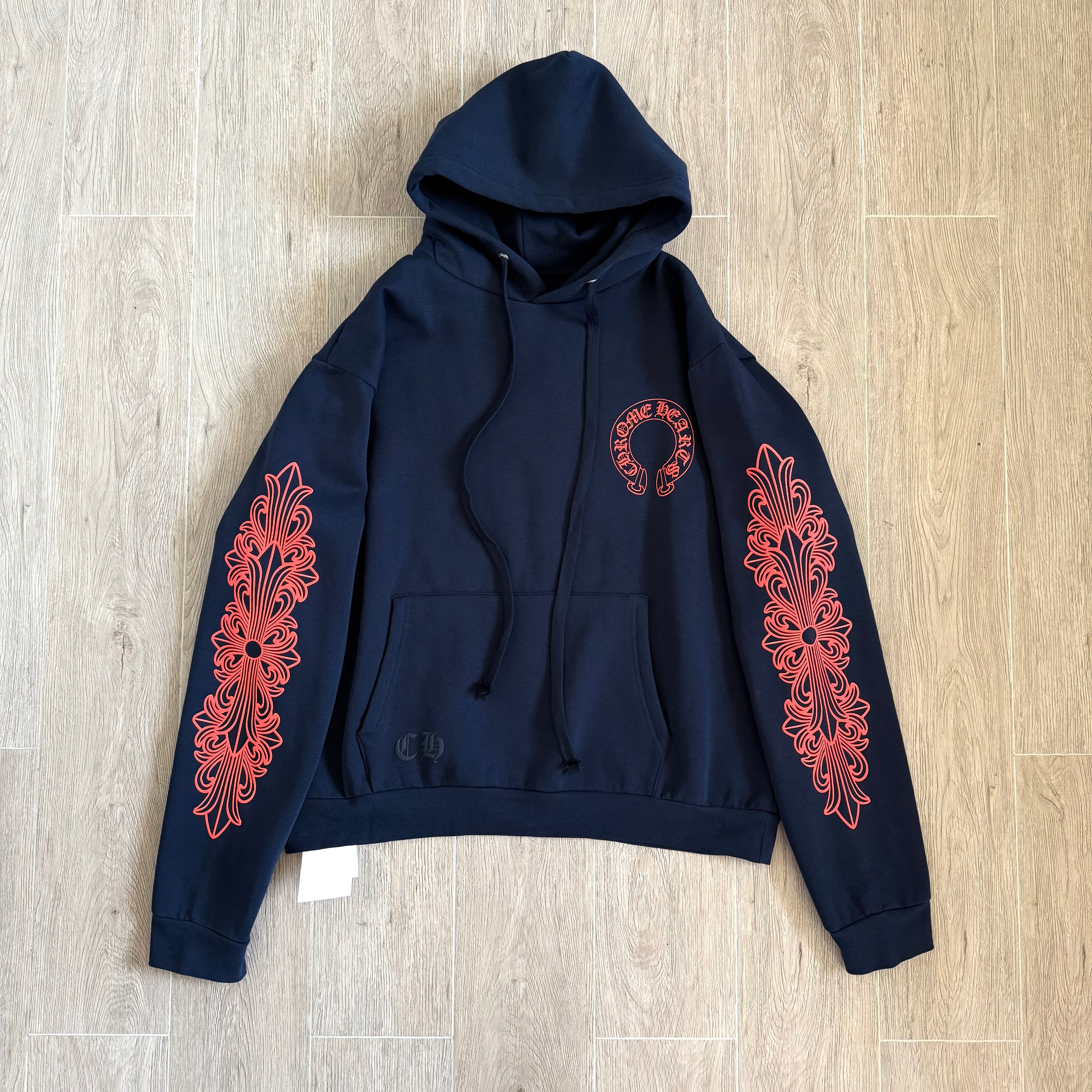 Chrome Hearts Blue Cracked Print Sweatshirt #334014