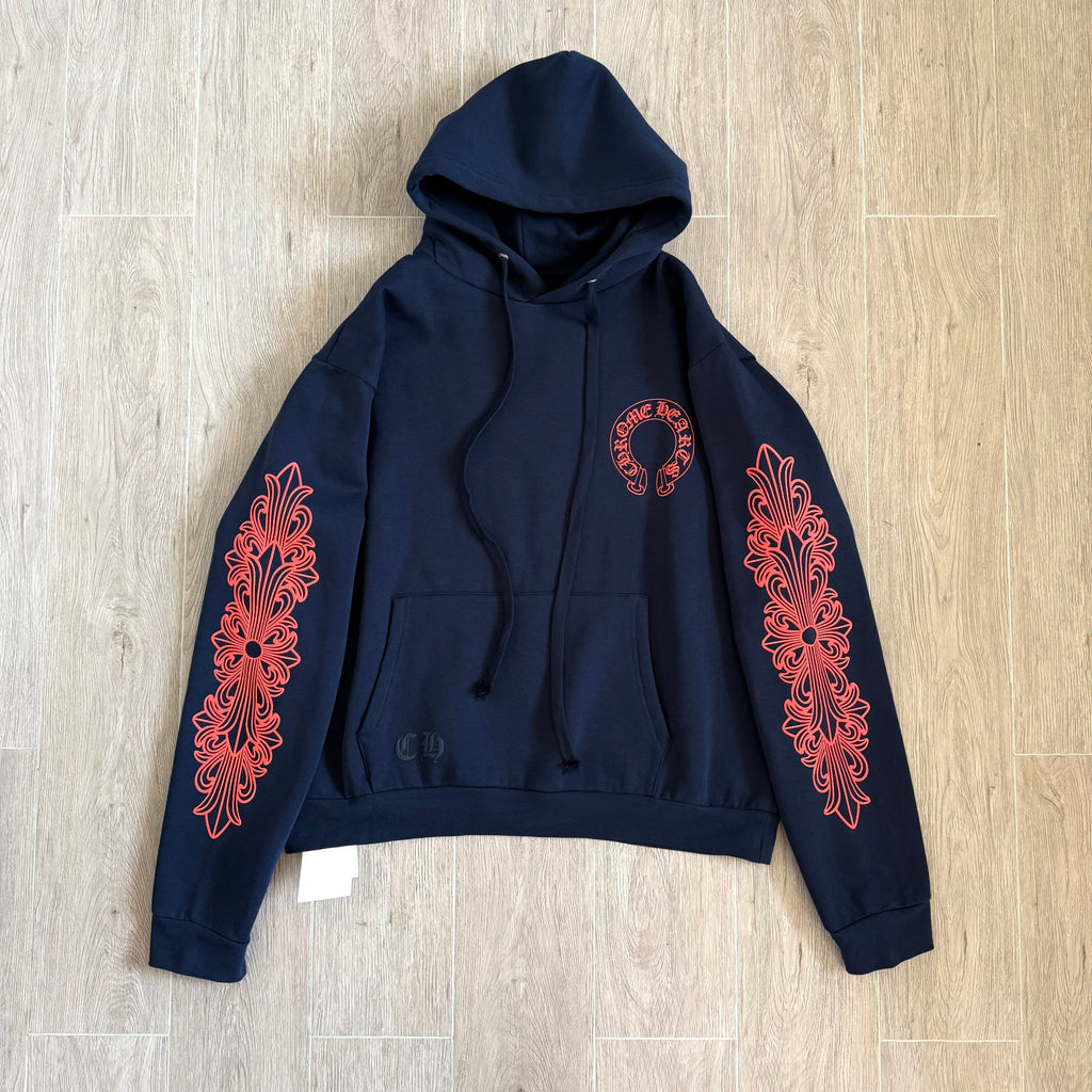 Chrome Hearts Blue Cracked Print Sweatshirt #334014