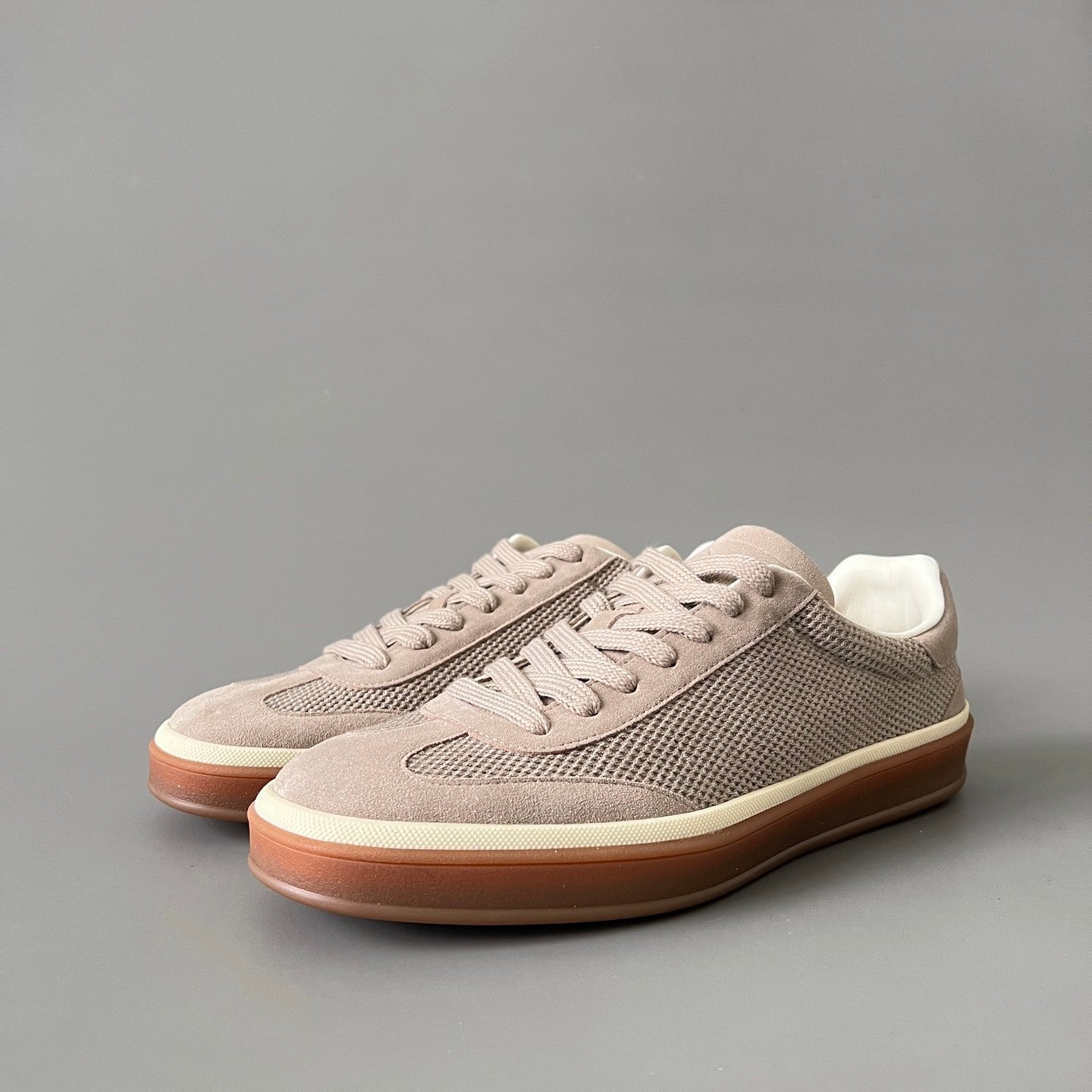 Loro Piana Men's Tennis Walk Dexun Sports Shoes Suede Round Toe Lace-Up Solid Color Four-Season Casual Shoes Low-Top Sneakers Ngvp #315199