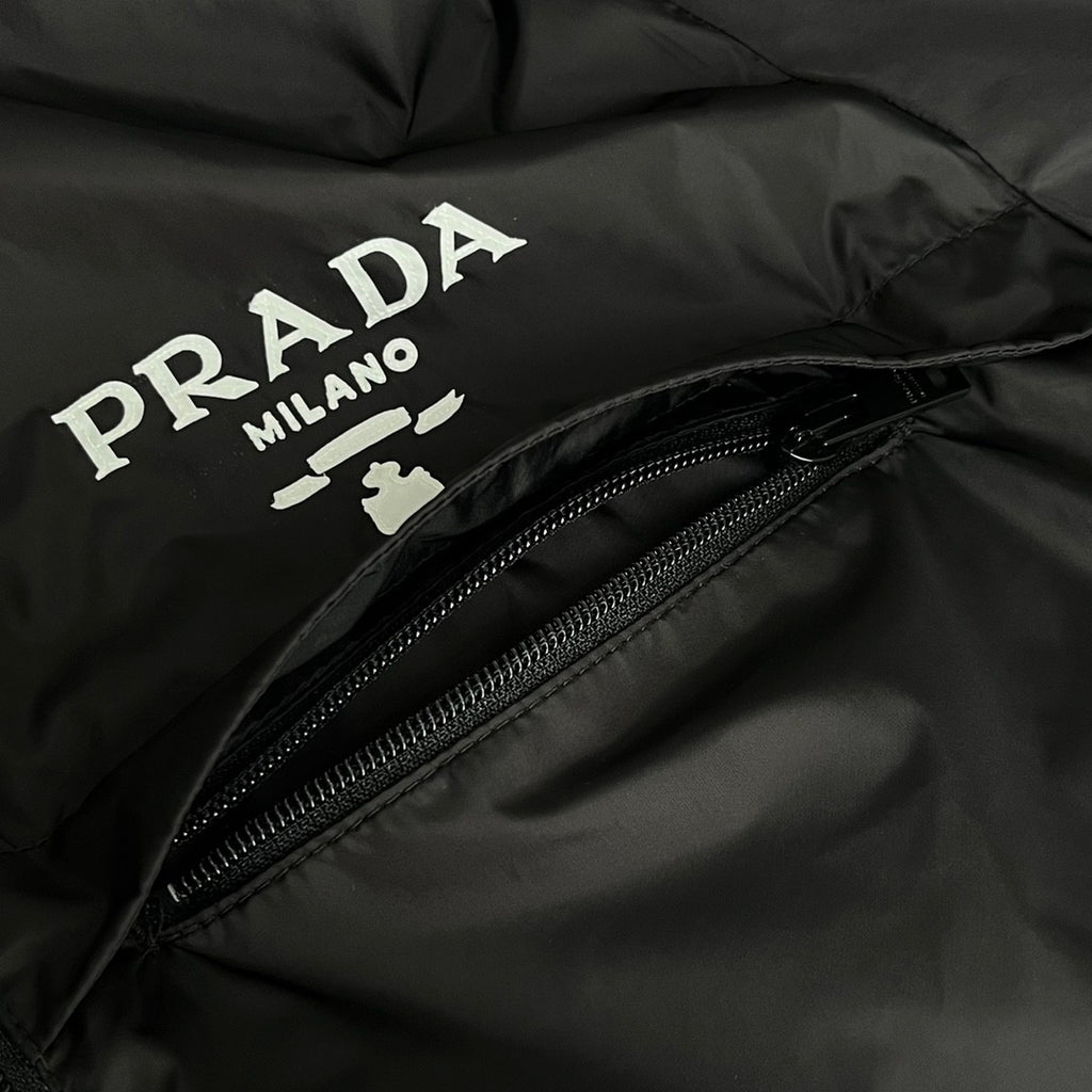 Prada Men's Spring and Summer Fashion Solid Color Zipper Long Sleeve Hooded Jacket #73389