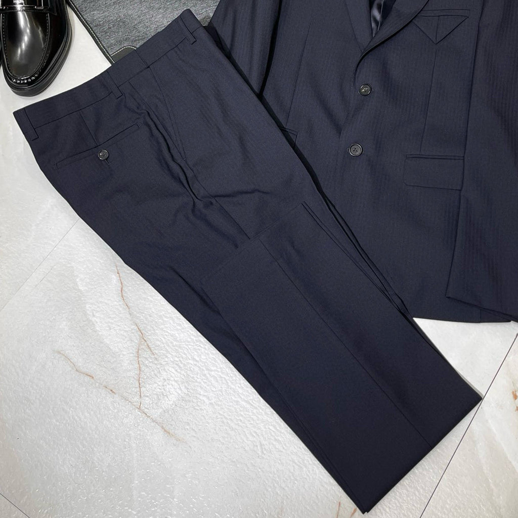 Bottega Veneta Men's Spring And Fall Solid Color Lapel Single-breasted Wool Suit Two-piece Suit Pants Suit  Ngvp #7756