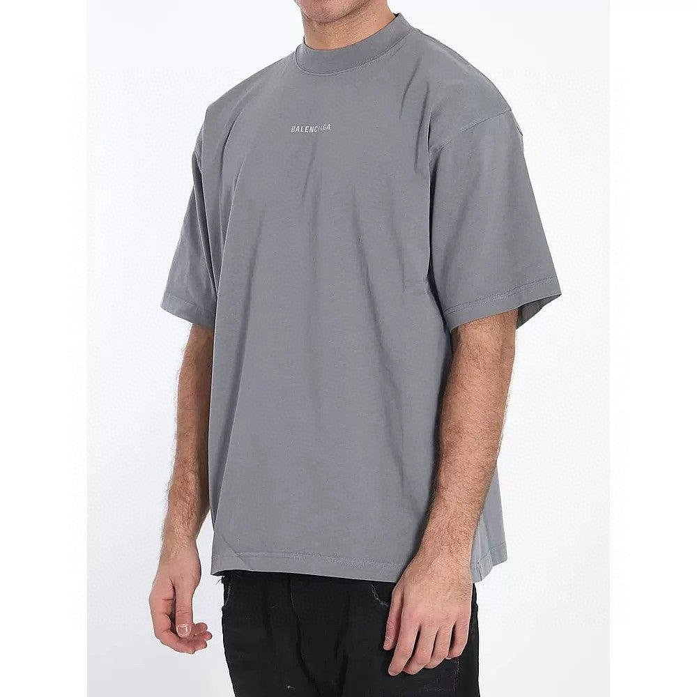 Balenciaga Men's Summer Solid Color Letter Print Round Neck Cotton Short Sleeve T-Shirt #75848