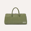 GOYARD Boston Men's And Women's Old Flower Full Print Canvas Collocation Cowhide Shoulder Cross Handbag Travel Bag Bags #76641