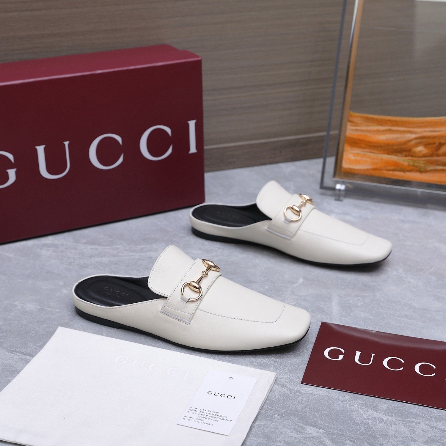 Gucci Flat Loafers Slippers #388039