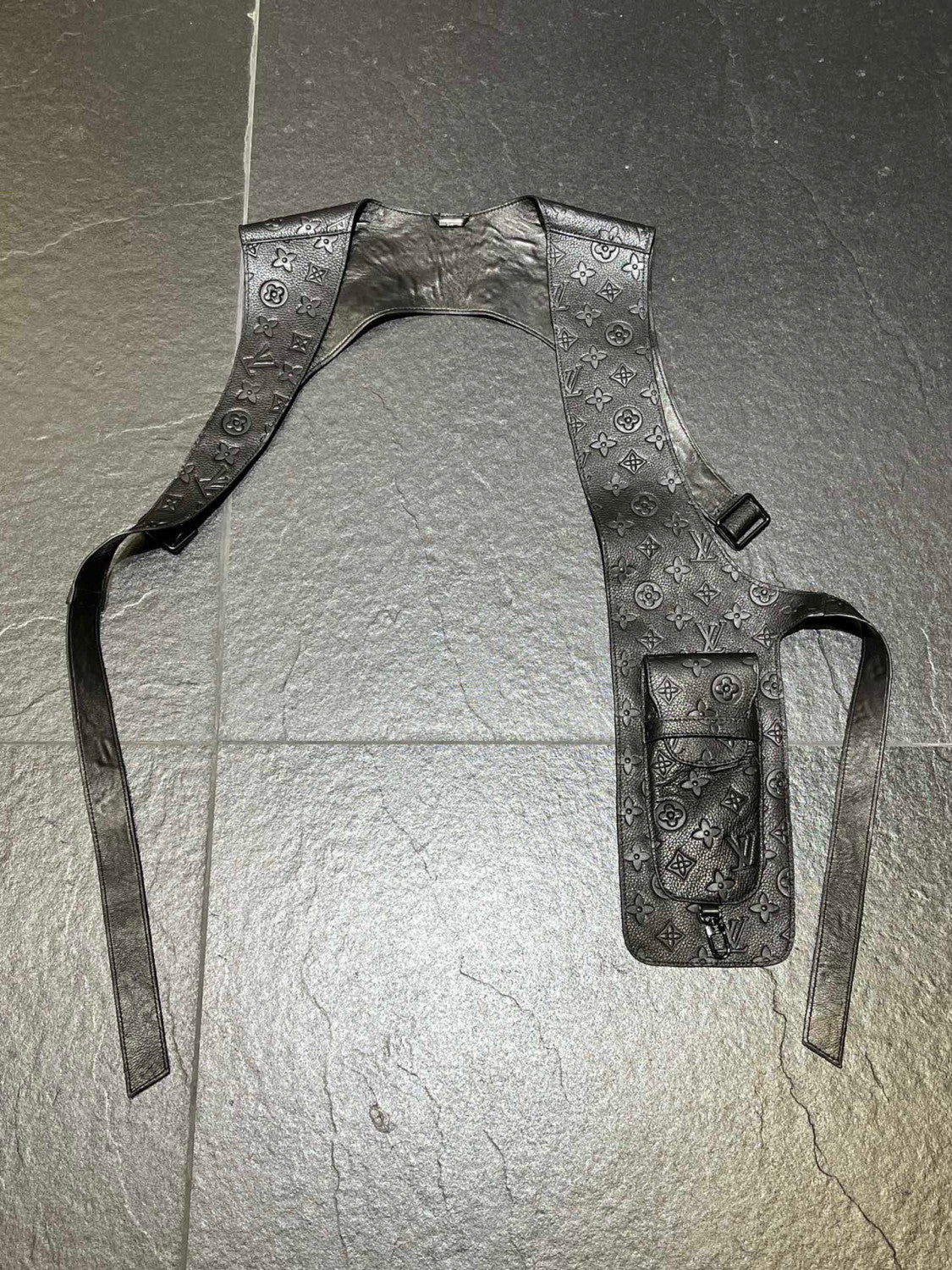 Louis Vuitton Leather Printed Vest With Accessories #22172